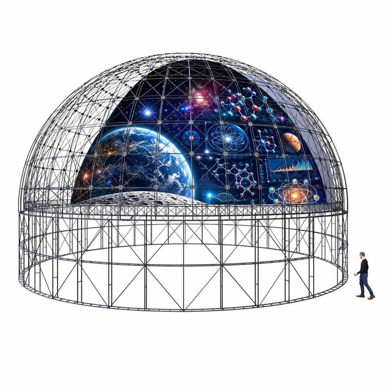 Struttura e superficie fulldome multiproiettore